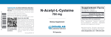 Load image into Gallery viewer, N-Acetyl-L-Cysteine 750 mg 90 caps