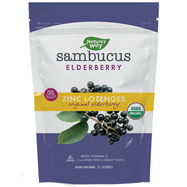 Sambucus Zinc Lozenges Elderberry 24 loz