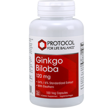 Load image into Gallery viewer, Ginkgo Biloba 120 mg 100 vegcaps