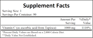 Vitamin C-1000 from Tapioca 90 caps