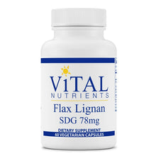 Load image into Gallery viewer, Flax Lignan SDG 78mg 60 veg capsules