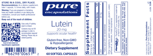 Lutein 20 mg 60 gels