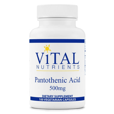 Pantothenic Acid 500mg Supplement 100 veg capsules