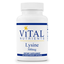 Load image into Gallery viewer, Lysine 500mg Supplement 100 vegetarian capsules