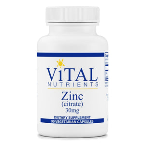 Zinc (citrate) 30mg Supplement 90 veg capsules